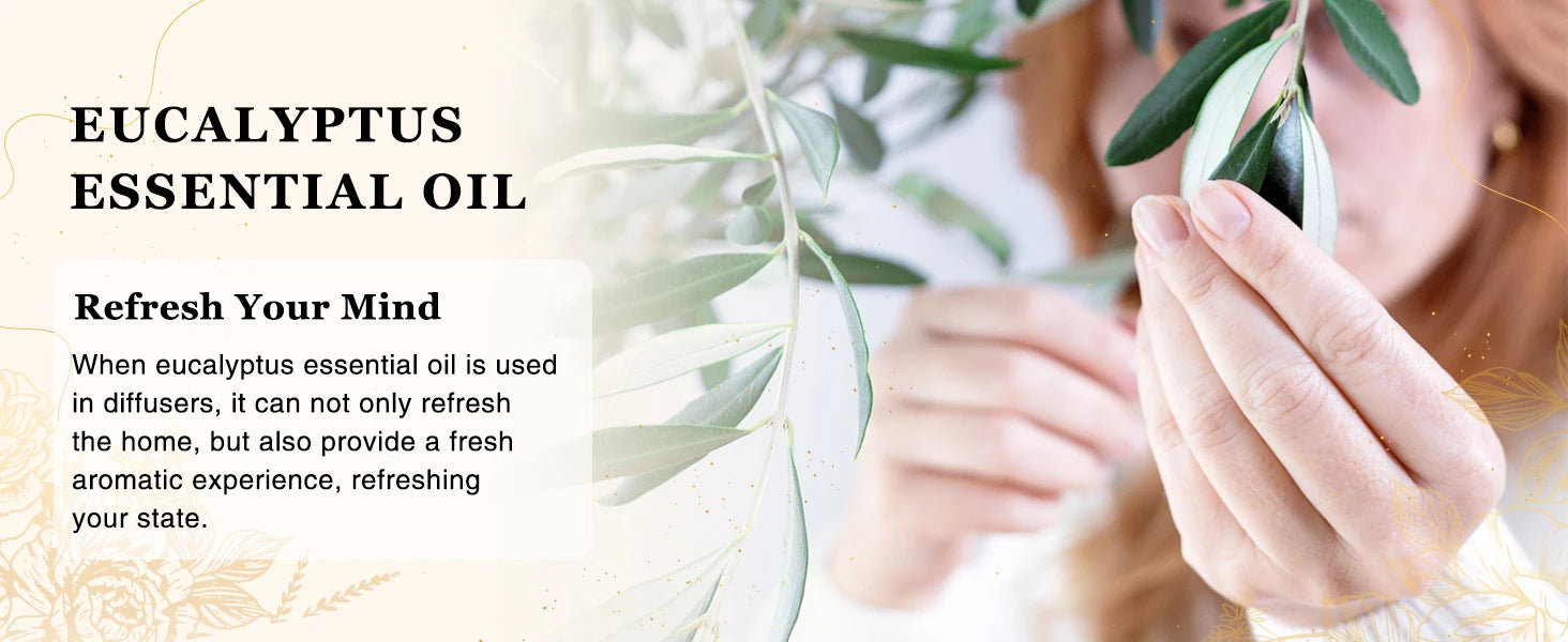 EUQEE 10ML Natural Essential Oils Eucalyptus Spearmint Vanilla Lavender Lemon Oregano Oil For Humidifier DIY Soap,Candle Making