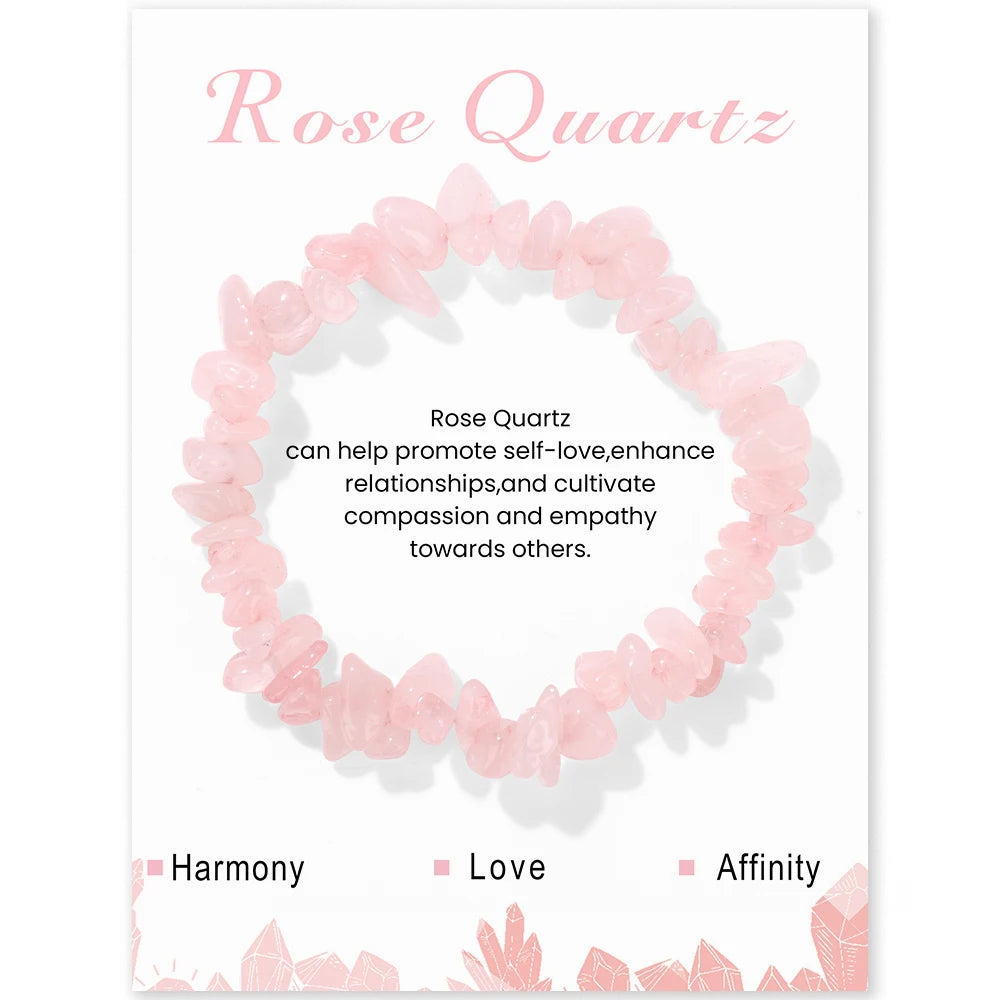 Irregular Amethysts Chip Beads Bracelet Natural Stone Gravel Gem Quartzs Bracelets For Women Men Healing Relieve Stress Jewelry