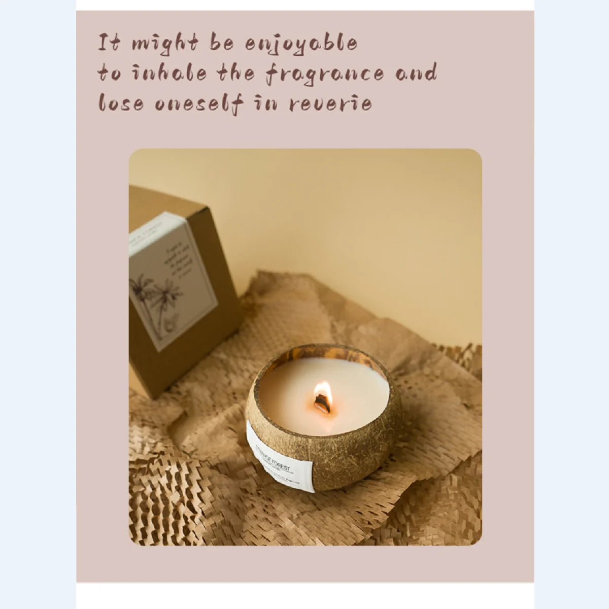 Handmade coconut shell scented candles natural soy wax scented candles, festival gifts home decoration fragrances a gift for her