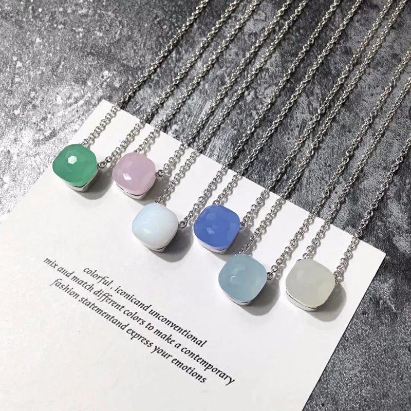 10.6mm Classic Jewelry Candy Style Necklace Colorful Crystal Pendant Necklace with Hot Trendy Design
