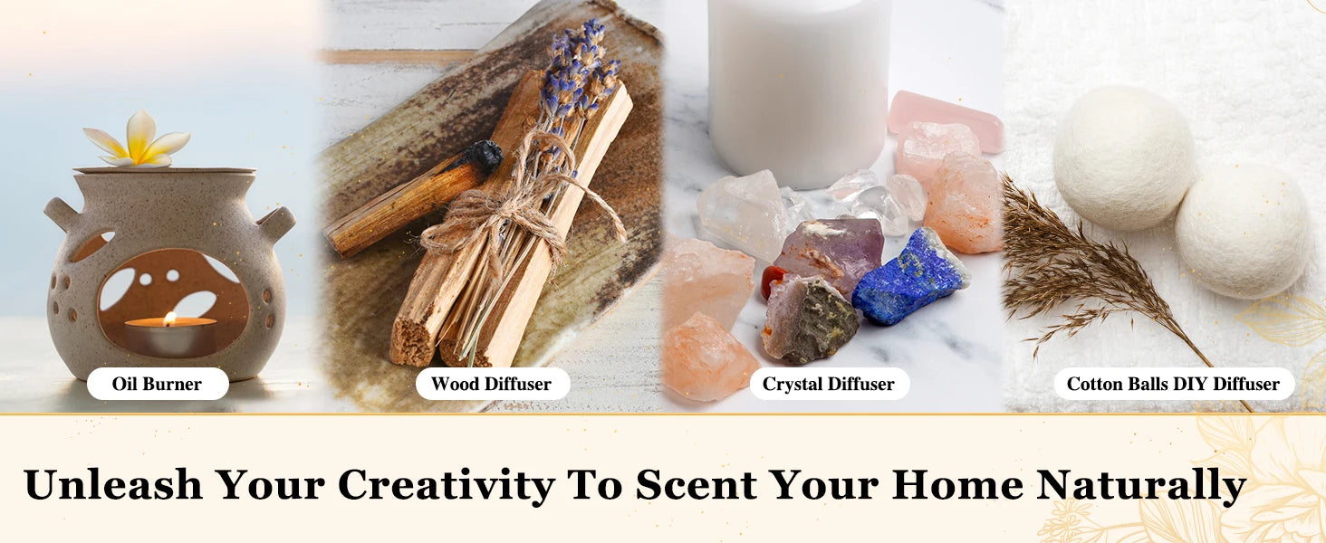 EUQEE 10ML Natural Essential Oils Eucalyptus Spearmint Vanilla Lavender Lemon Oregano Oil For Humidifier DIY Soap,Candle Making