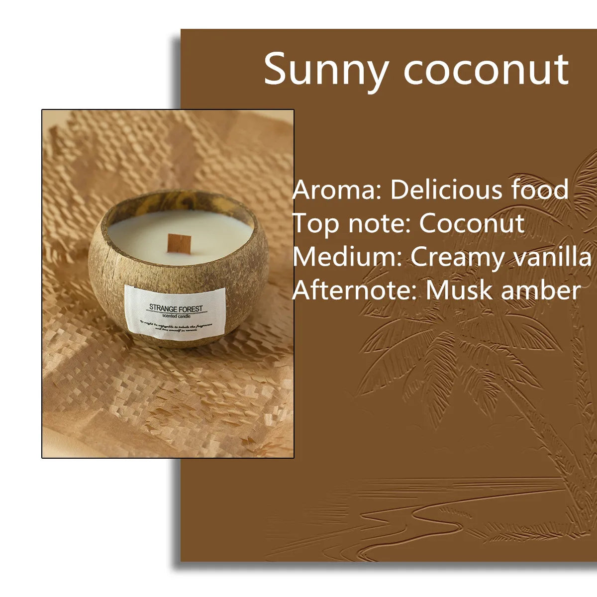 Handmade coconut shell scented candles natural soy wax scented candles, festival gifts home decoration fragrances a gift for her