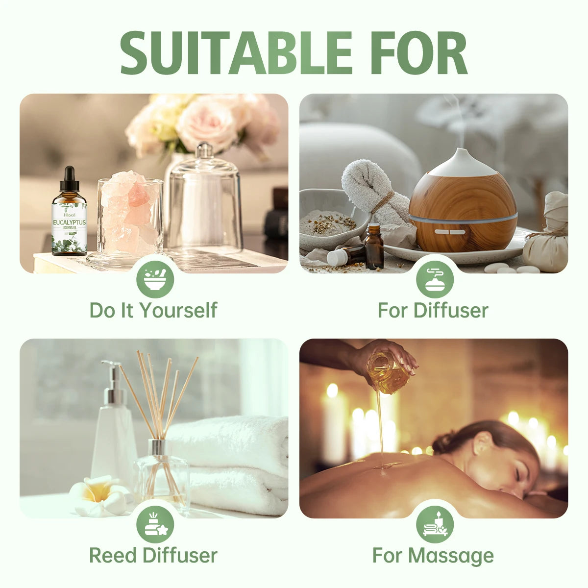 Eucalyptus Essential Oil aceite esencial aromático para difusor Aromatherapy Multi-purpose essential oils Multi-scene essential