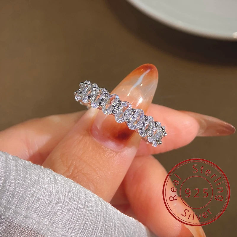 925 Sterling Silver Original Zircon Oval Fashion Ring for Women Gift Engagement Wedding Luxury High Quality Fine Jewelry