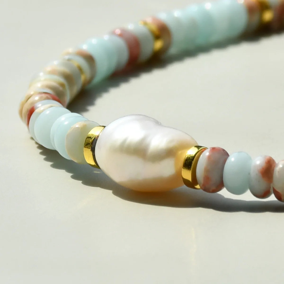 Fashion Colorful Natural Stone Beads Chain Natural Pearls Pendant Necklace for Women Luxury Stackable Jewelry Handmade Gift